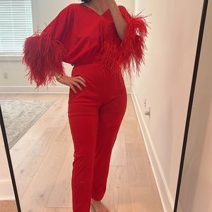 Lucie Ann Feather Jumpsuit